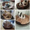 All Season Pet Dog Bed Amovible Puppy Cat House Star Paw Pad Confortable Canapé Tapis Coral Fleece pour Petits Moyens Grands Chiens Y200330