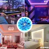 Luzes de tira de LED de 5m Luz de fita RGB Luz 150 LEDs SMD5050 Controlador Bluetooth impermeável 24key Controle remoto 2088