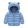 Mudkingdom Toddler Boys Girls Puffer Jackets Cute Bunny Ear Hooded Autumn Winter Long Sleeve Warm Jackets for Kids Clothes LJ201207206743