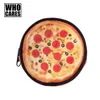 Patroon Pizza Munt Gedrukt Portemonnees Unisex Vrouwelijke Kleine Verandering Rits Cases Ronde Vorm Polyester Kids Portefeuilles Jongens voor alle leeftijden