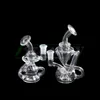 Beracky New Clear Recycler Glass Water Pipes Two Styles Thick Glass Dab Rigs Water Bongs Beaker Bong Heady Oil Rigs For Dab Smoking