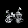 DHL !!! Beracky Clear Recycler Glass Water Bongs Two Styles Dikke Glazen DAB Rigs Waterleidingen Beker Bong Heady Oil Rigs voor DAB roken