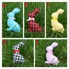 Cotton Long Ears Rabbit Toy Party Wave Point Pattern Bunny Doll Comfort Baby Sleep Toys Sofa Cushion