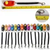 Portable Adjustable Sound Key Chain And Wrist Strap Training Clicker Multi Color Pet Dog Outdoor Training Clicker Whistle WDH0649 T03