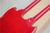 Double Neck 1275 Electric Guitar Red Mahogany Body HH Pickups Rosewood Fingerboard Shell Inlay Special Tailpiece 12 and 6 Strings3613652