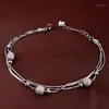 Braccialetti con ciondoli LIAMTING Stile Semplice Argento Sterling 925 Sfera Rotonda Donne 16.5 MM Moda Solido Vero Braccialetto Gioielli VD0151