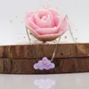 (1 pc/lot) gratuit 7.3x12mm 925 argent rose nuage opale collier pour femmes synthétique opale nuage collier pour Q0531