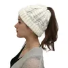 Beanie/Skull Caps 2021 Fashion Lady Monochrome Wool Hat Warm Wild Twist Woman Curling Hair Ball Knit Dual-One Cap Wholesale1