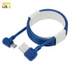 300 Uds venta al por mayor 1m tipo C Micro USB 5pin Cable de datos colorido redondo codo de 90 grados Cable de juego para Huawei