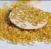 1000pcs / parti 6mm * 0.8mm Öppna hoppa ringar Länkslingor för DIY smycken gör kontaktarmband halsband örhängen smycken DIY Hitta delar