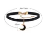 Choker Chokers Fashion Trend Black Moon Short Clavicle Chain Rhinestone Jewelry Women Creative Pendant Halsband Birthday Gift Bijoux