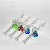 narghilè kit di nettare di vetro con punte di quarzo da 10 mm 14 mm nector piattaforme petrolifere bong tubi di paglia dab acqua