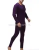 Conjunto de ropa interior térmica para hombre Modal Long Johns PRAYGER de talla grande 7XL traje de ropa interior fina de cuerpo cálido 201125316O