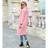 Ladies Wool Blends Coat Fashion Trend Long Sleeve Cardigan Lapel Woolen Outerwear Designer Female Winter New Double Buckle Casual Long Coats