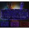 STOCK A878 114-KEY LED Backlit Backlit Wired Gaming Keyboard avec motif de craquage Black251V