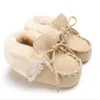 Nowe małe chłopcy dziewczęta śnieżne buty zimowe ciepłe noworodki First Walker Buty miękkie podeszwa przeciwpoślizgowe mokasyny mokasyny 0-18 miesiąca