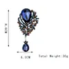 Retro Water Drop Brooch Pins Diamond Business Suit Brooch Brooch for Women Fashion Assories Will and Sandy Gift