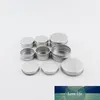 100 x 15 g 20 g 40g Aluminium Tom kosmetisk behållare Lid Lit Lip Balm Tenn Solid Parfym Kosmetisk Förpackningsburk Provflaska