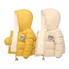 2021 hiver enfants chaud coton vestes garçons et filles dessin animé ours manteaux bébés à capuche fermeture éclair vêtements pour enfants survêtement nouveau LJ201017