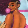 Forudesignsリネントート女性ブラックアートアフリカンガール印刷ショッピングレディース折りたたみ可能な買い物客バッグ女性エコバッグY201224