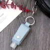 30ML Hand Sanitizer Holder Keychain PU Leather with Clip and Bottle Sanitizer Cover Bag Gel Holders for Children GGE1820