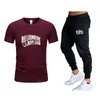 2023 Mannen Casual Zomer Designer T-shirts Trainingspakken Man T-shirt Broek Set Fitness Katoenen T-shirt Jogger Mannen kleding243U