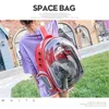 Beautiful Breathable Portable Pet Bag Outdoor Travel puppy cat bag Transparent Space Backpack Capsule LJ201201