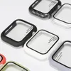 Matte Hard Watch Case with GLASS Screen Protector for Series 5/4/3/2/1 Full Coverage 38 40 42 44mm