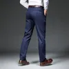 Shan Bao zimowa marka polarowa grube ciepłe dopasowanie proste spodnie Business Casual Men's High talia Lyocell Classic Pants 220217