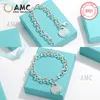 AMC 925 sterling silver bracelet female heartshaped bracelet ot bracelet jewelry 11 original design sense for girlfriend holiday604356994