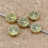 150Pcs lots Antique Silver Gold Plated Tree of Life Loose Spacer Beads For Jewelry Making Bracelet Accessories 9mm D49210B