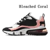 Hot Sale 27c React Women Men Shoe Bleached Coral Pink Men's Shiny Trainers Sport Sneakers 36-45 WD07