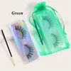 Faux 3D mink cils avec brosse longue épaisseur fausse cils croix cils naturels de cils naturels moelleux vulgarisation mous oculaire