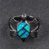 Biżuteria w stylu Vintage Koreański styl Turtle Ring Klasyczne damskie pierścionki Gotyckie akcesoria Luksusowa biżuteria na prezent