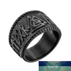 Partihandel norrö viking rune odin symbol ring rostfritt stål smycken klassisk keltisk knut amulet ring motorcyklist mens ringar gåva