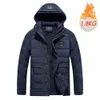 Men Winter Brand Casual Long Thick Fleece Warm Parkas Jacket Coat Men Outwear Pockets Detachable Hat Parkas Jacket Men 201128