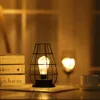 LED RETRO -glödlampa Iron Table Winebottle Copper Wire Night Light Creative El Home Decoration Desk Lamp Night Lamp Batteri Powered C2698315