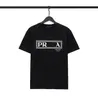 Prad Mens Designers T Shirt Man Womens Tshirt med bokstäver Tryck Korta ärmar Summertröjor Män Lossa Tees Asian Size S-XXL #European och amerikansk storlek