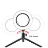 6inch 16cm Mini LED Desktop Video Ring Light Selfie Lamp With Tripod Stand USB Plug For YouTube Live Photo Photography Studio