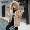 Warm Winter Coat Woman Fur Lining Female Jackets Large Hooded Padded Clothing Plus Size 3XL Thickening Parkas Lady Windriel 201027