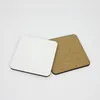 DIY Coaster 9 * 9 cm Sublimation Coaster En Bois Blanc Tapis De Table MDF Isolation Thermique Transfert Thermique Tasse Pads HH0086SY