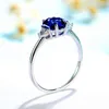 Kuololit Hexagon London Blue Topaz Edelsteen Ring voor Vrouwen Soid 925 Sterling Silver Tanzanite Morganite Sieraden voor engagement 220209