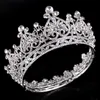 Kmvexo barokke ronde kronen bruids bruiloft haaraccessoires kristal steentjes grote haar sieraden pageant hart koning queen tiaras j0113