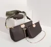 femmes sacs de créateurs de luxe 2020Trois morceaux de cuir 44823 sac à main de luxe préféré mode sac de messager dames sac préféré Multi Poche