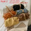 Thick Chain Women Shoulder Clip High Quality Brand Designer Handbag Fashion Soft Cloud Clutch Fold Small Lady Hand Bag Q1106