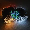 DHL 7m 12m 22m Lampy solarne LED String Lights 100/200 LEDs Outdoor Fairy Holiday Christmas Party Girlandy Solar Lawn Garden Lights Wodoodporny