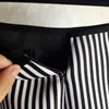 Midi Skirt Black And White Vertical Stripe Skirt Tutu Skirt A Cotton Women Autumn And Winter Skirts T200106