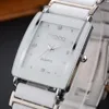 럭셔리 브랜드 애호가 시계 남자 또는 여성 쿼츠 시계 남자 안티 세라믹 스트랩 방수 레이디 손목 시계 남성 시계 선물