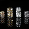 500pcs lot Metal Alloy 18K Gold Silver Color Crystal Rhinestone Rondelle Loose Beads Spacer for DIY Jewelry Making Whole 201Q