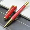 Promotie pen 6 Kleuren metalen Balpen Rollerball met Parel Clip hoge kwaliteit dame refill pennen Gift6920304